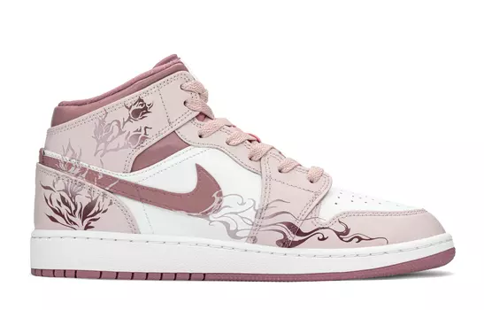 Jordan Air Jordan 1 винтажные баскетбольные кроссовки женские, Platinum Violet/Coconut Milk/Volt/Sail