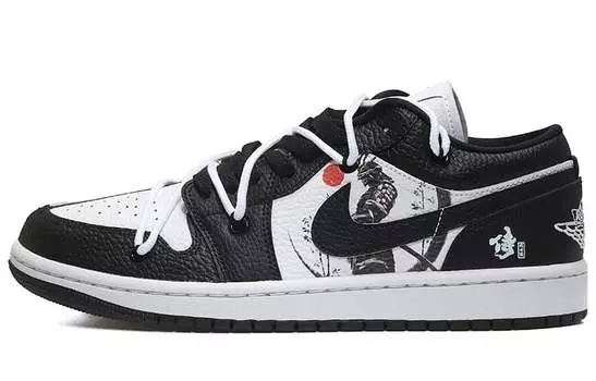 Кроссовки Air JORDAN 1 Vintage Basketball Shoes Women's Low-Top Black White