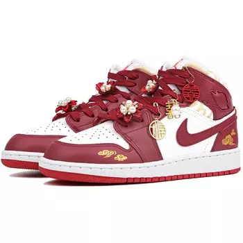 Jordan Air Jordan 1 винтажные баскетбольные кроссовки женские, Red
