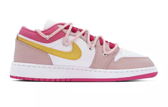 Jordan Air Jordan 1 винтажные баскетбольные кроссовки женские, White gold powder