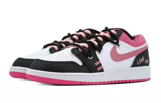 Jordan Air Jordan 1 винтажные баскетбольные кроссовки женские, Black/Pink