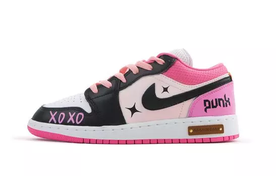 Jordan Air Jordan 1 винтажные баскетбольные кроссовки женские, Black/Pink