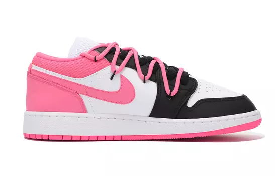 Кроссовки Air JORDAN 1 Vintage Basketball Shoes Women's Low-Top White Pink