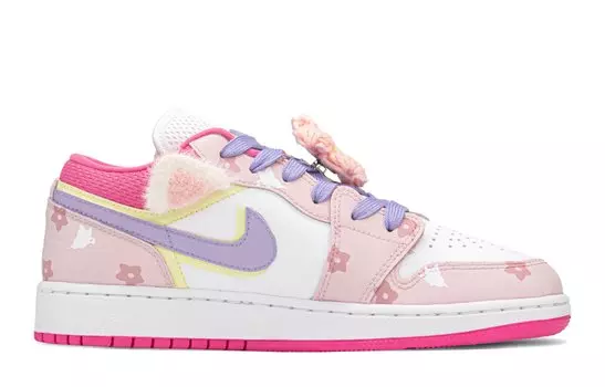 Кроссовки Air Jordan 1 Vintage Basketball Shoes Women's Low-Top Purple/Pink