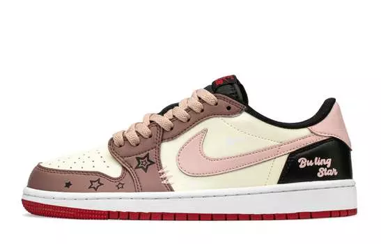 Jordan Air Jordan 1 винтажные баскетбольные кроссовки женские, Pink/ Black