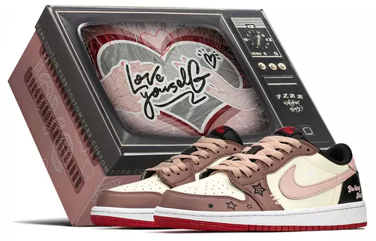 Jordan Air Jordan 1 винтажные баскетбольные кроссовки женские, Pink/ Black