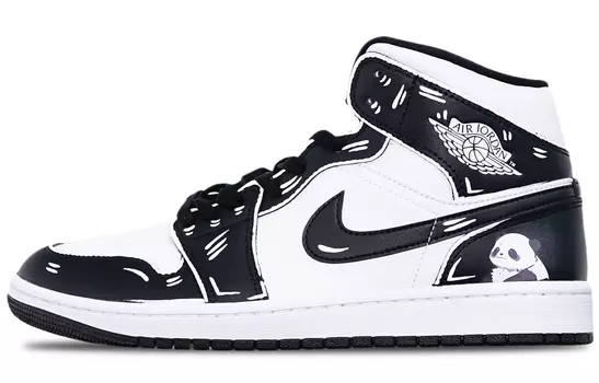 Кроссовки Air JORDAN 1 Vintage Basketball Shoes Women's Mid-Top Black White