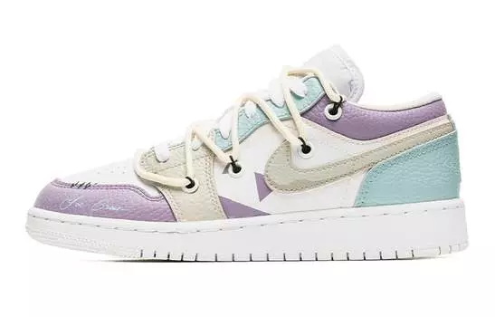 Кроссовки Air Jordan 1 Vintage Basketball Shoes Women's Low-Top Blue Purple