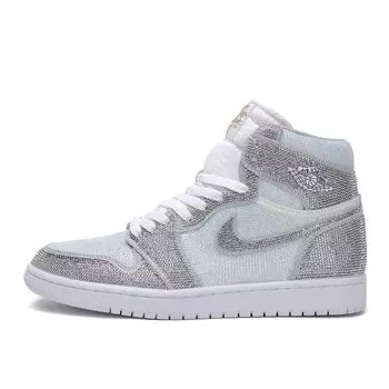Jordan Air Jordan 1 винтажные баскетбольные кроссовки женские, Silver