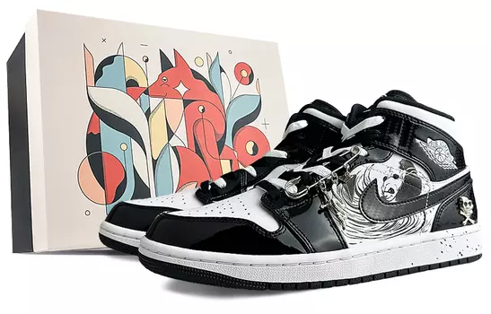 Кроссовки Air Jordan 1 Vintage Basketball Shoes Men High-Top White
