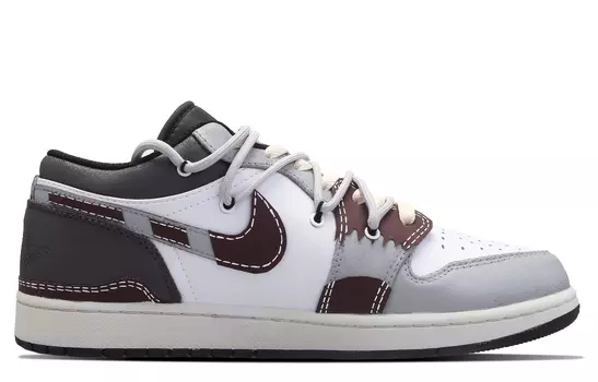 Jordan Air Jordan 1 винтажные баскетбольные кроссовки мужские, Gray/White