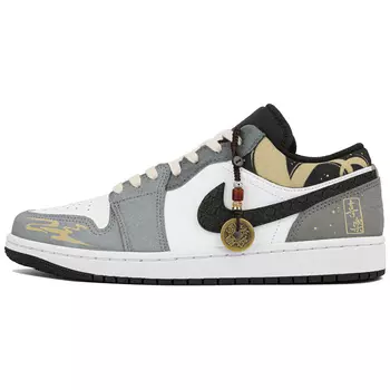 Кроссовки Air Jordan 1 Vintage Basketball Shoes Men Low-Top White