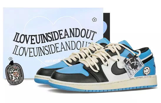 Кроссовки Vintage Jordan Air Jordan 1, синий/черный