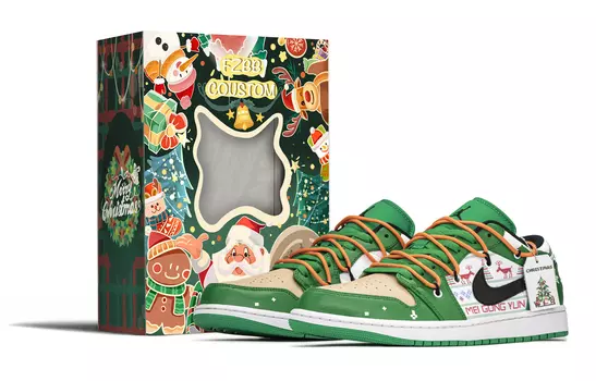 Кроссовки Air Jordan 1 Vintage Basketball Shoes Men Low-Top White/Green