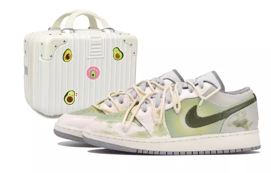 Jordan Air Jordan 1 винтажные баскетбольные кроссовки мужские, Beige/Gray/Green