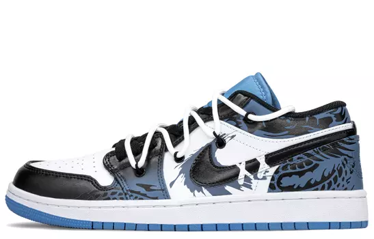Jordan Air Jordan 1 винтажные баскетбольные кроссовки мужские, Blue/Black