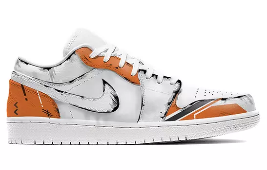 Кроссовки Vintage Jordan Air Jordan 1, оранжевый/белый