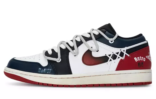 Jordan Air Jordan 1 винтажные баскетбольные кроссовки мужские, Black, white, blue, red