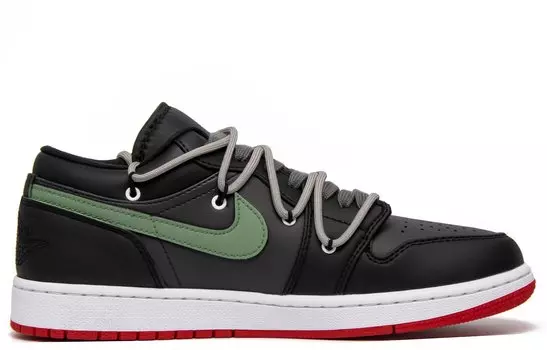 Кроссовки Air Jordan 1 Vintage Basketball Shoes Men Low-Top Black/Green