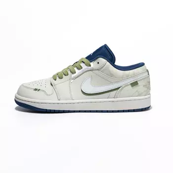 Jordan Air Jordan 1 винтажные баскетбольные кроссовки мужские, Gray/Green/Blue