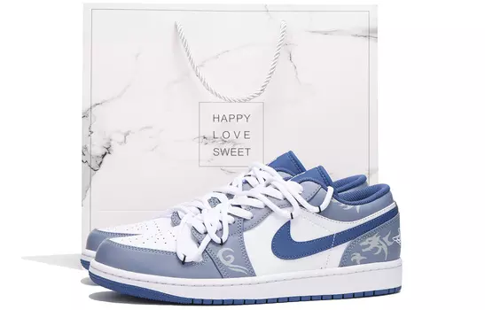 Jordan Air Jordan 1 винтажные баскетбольные кроссовки мужские, Metallic Blue