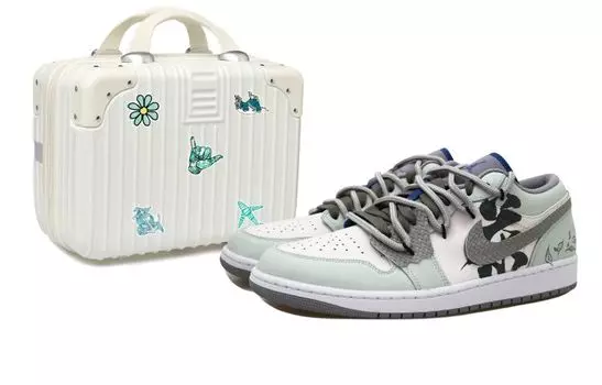 Кроссовки Vintage Jordan Air Jordan 1, мятный/серый