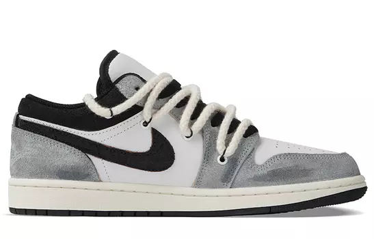 Jordan Air Jordan 1 винтажные баскетбольные кроссовки мужские, Gray/White