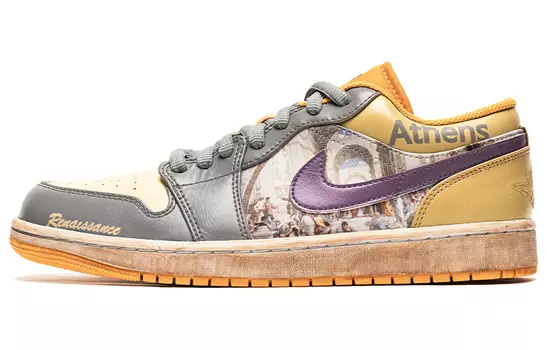 Кроссовки Vintage Jordan Air Jordan 1, желтый/серый