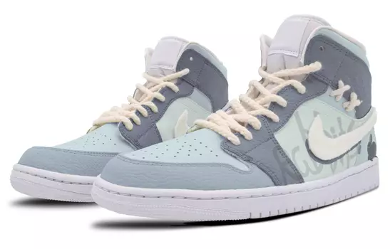 Jordan Air Jordan 1 винтажные баскетбольные кроссовки мужские, Light Blue
