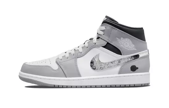 Jordan Air Jordan 1 винтажные баскетбольные кроссовки мужские, Black/White/Gray