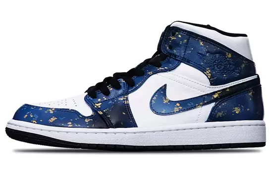 Кроссовки винтажные Jordan Air Jordan 1, белый/синий
