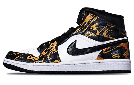 Кроссовки Air Jordan 1 Vintage Basketball Shoes Men High-Top Rose Gold/Black/White