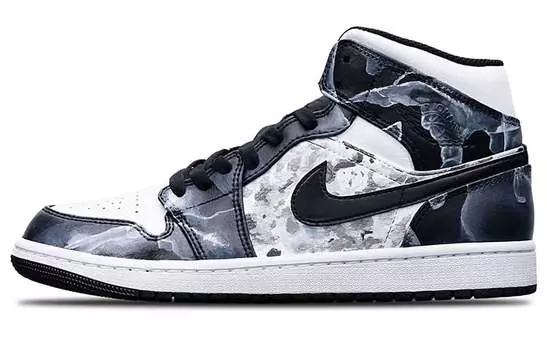 Кроссовки Air JORDAN 1 Vintage Basketball Shoes Men Mid-Top Black White