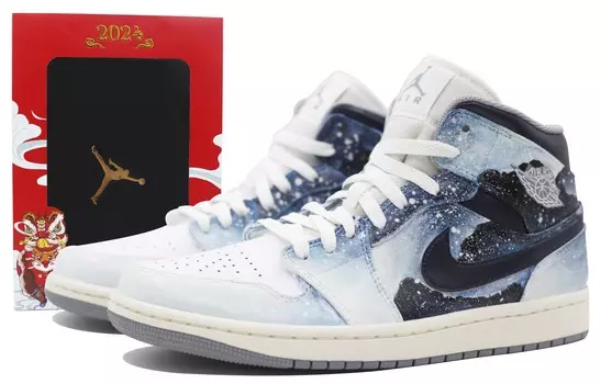 Кроссовки Vintage Jordan Air Jordan 1, белый/синий