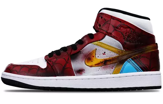 Кроссовки Air JORDAN 1 Vintage Basketball Shoes Men High-Top Red White/Yellow