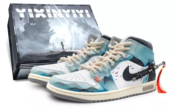Кроссовки Air JORDAN 1 Vintage Basketball Shoes Men High-Top Black White
