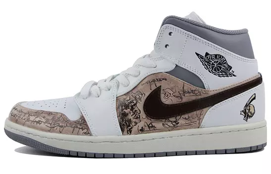 Кроссовки Vintage Jordan Air Jordan 1, белый/коричневый
