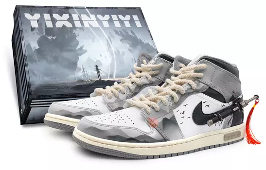 Кроссовки Air JORDAN 1 Vintage Basketball Shoes Men High-Top Black White