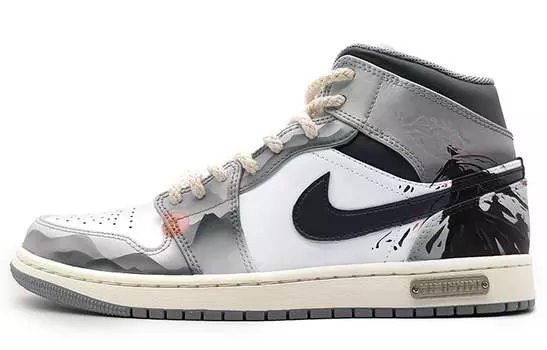 Кроссовки Air JORDAN 1 Vintage Basketball Shoes Men Mid-Top Black White