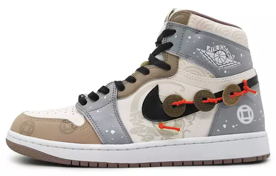 Jordan Air Jordan 1 винтажные баскетбольные кроссовки мужские, Brown/Gray