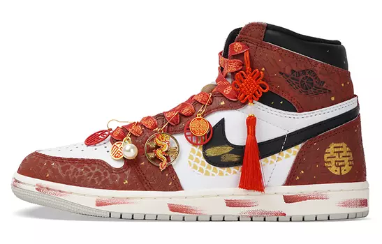 Jordan Air Jordan 1 винтажные баскетбольные кроссовки мужские, Red and White