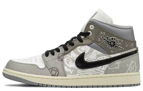 Кроссовки Vintage Jordan Air Jordan 1, серый/черный