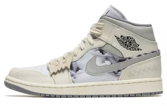 Кроссовки Air JORDAN 1 Vintage Basketball Shoes Men Mid-Top Ecru