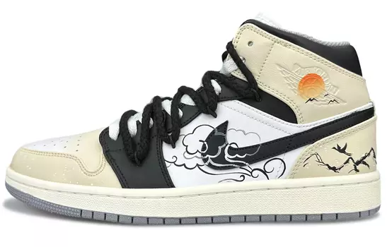 Jordan Air Jordan 1 винтажные баскетбольные кроссовки мужские, Milky White