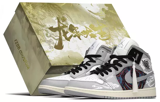 Jordan Air Jordan 1 винтажные баскетбольные кроссовки мужские, Gray/White