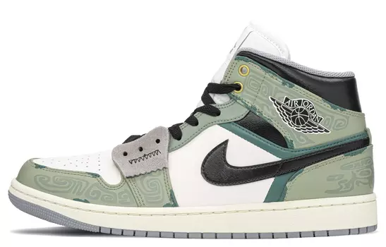Кроссовки Jordan Air Jordan 1, зеленый/белый