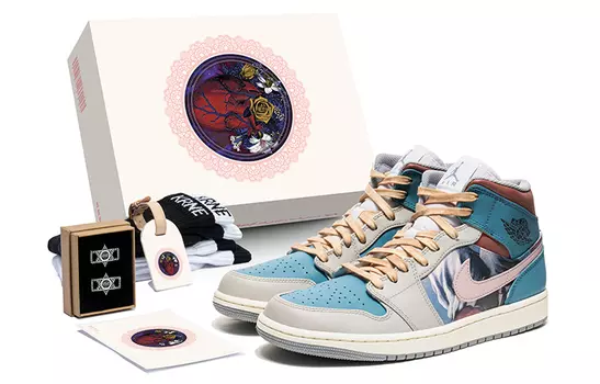 Кроссовки Vintage Jordan Air Jordan 1, синий/белый