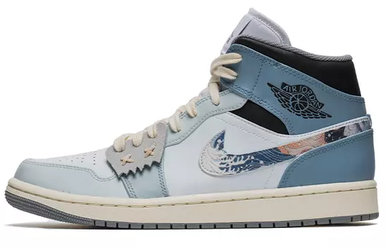 Кроссовки Jordan Air Jordan 1, белый/голубой