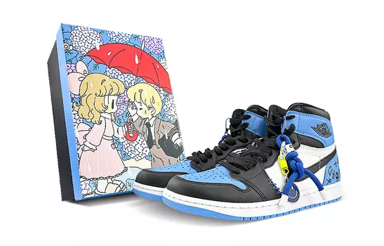 Кроссовки Vintage Jordan Air Jordan 1, белый/синий