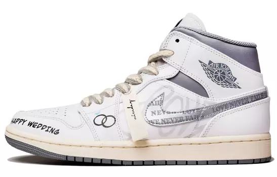 Jordan Air Jordan 1 винтажные баскетбольные кроссовки мужские, Light Gray